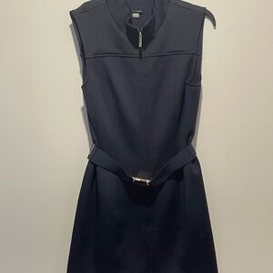 Elegant Navy Sleeveless Dress
